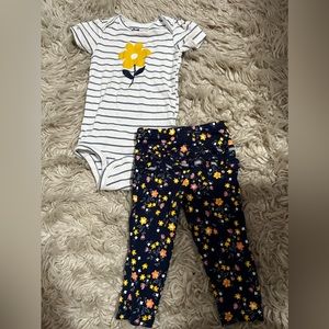 Girls 2 piece onesie with leggings